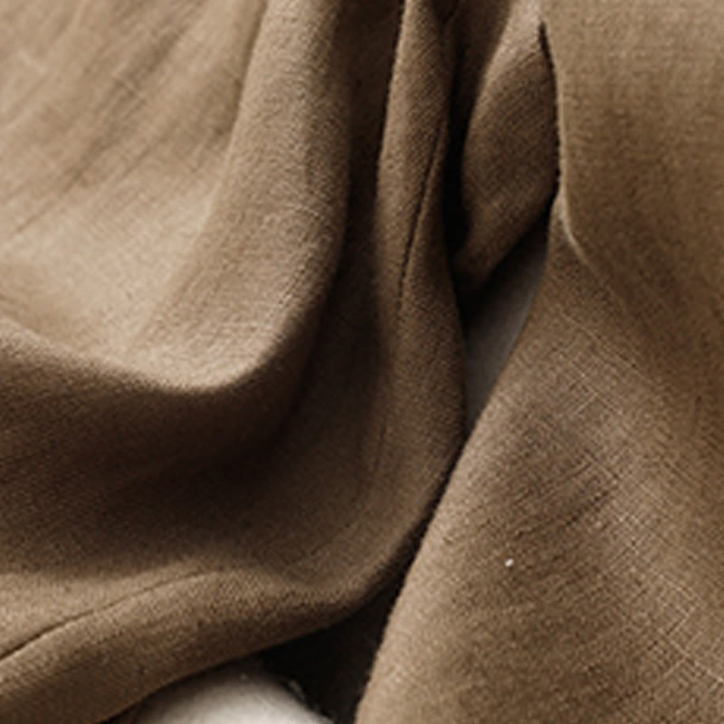 Buddha Stonesサマープレーン レディース コットンリネン ハーレムパンツ ポケット付き - image 4