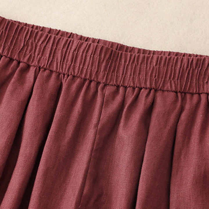 Buddha Stonesサマープレーン レディース コットンリネン ハーレムパンツ ポケット付き - image 8