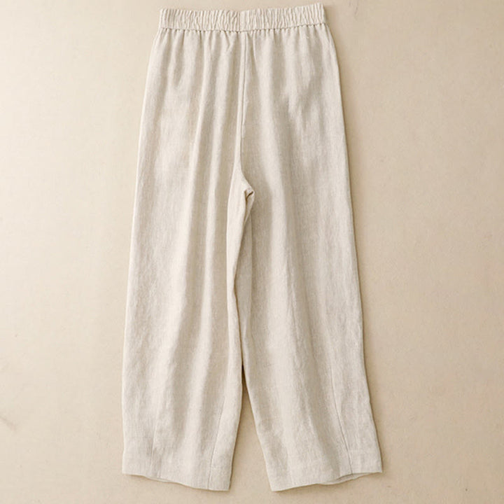 Buddha Stonesサマープレーン レディース コットンリネン ハーレムパンツ ポケット付き - image 12