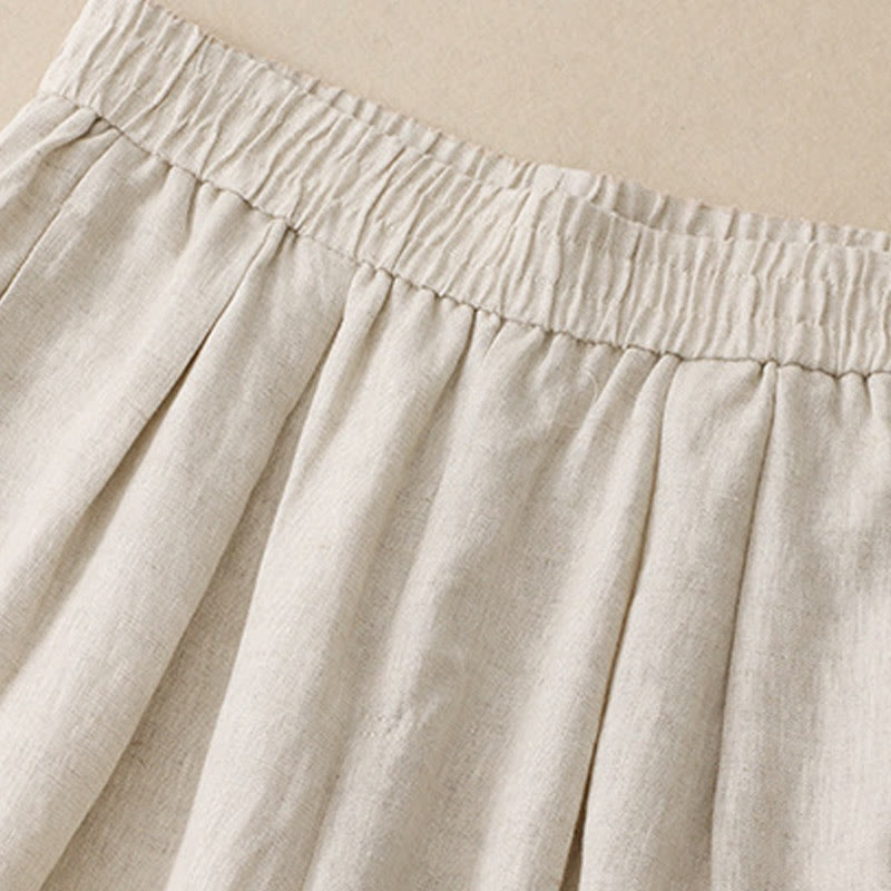 Buddha Stonesサマープレーン レディース コットンリネン ハーレムパンツ ポケット付き - image 17