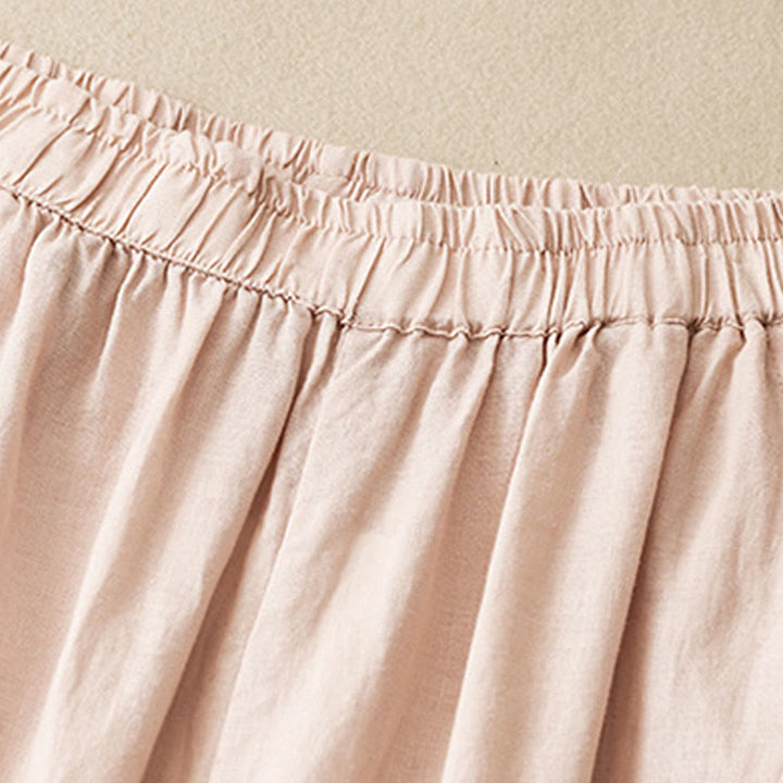 Buddha Stonesカジュアル 無地 クロップドパンツ レディース コットンリネン ハーレムパンツ ポケット付き - image 26