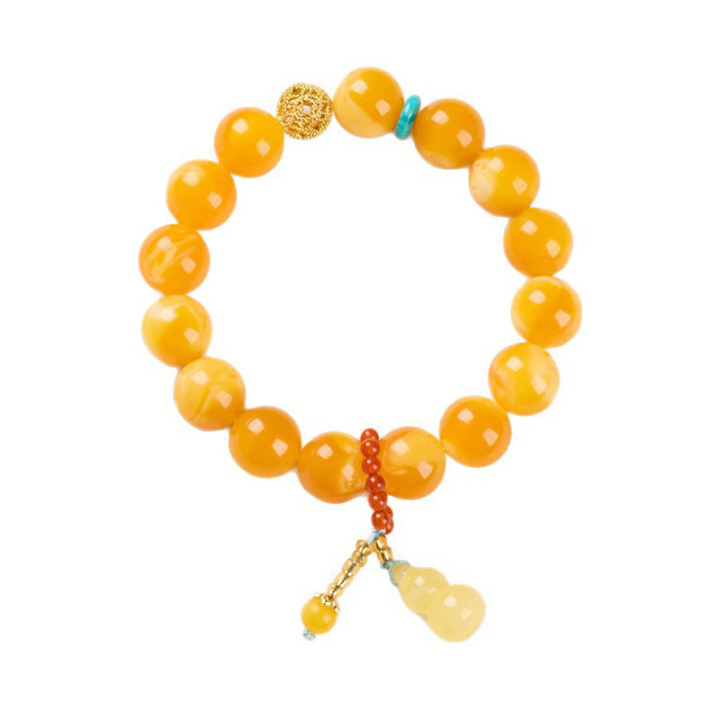 Buddha Stonesアンバー ひょうたん マルチレイヤー 自信ブレスレット - image 6