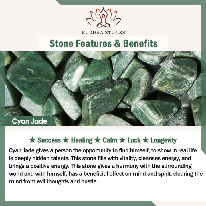 Buddha Stones平和のお守りチャーム縁起の良い雲 シアン翡翠ネックレス 幸運のペンダント - image 6