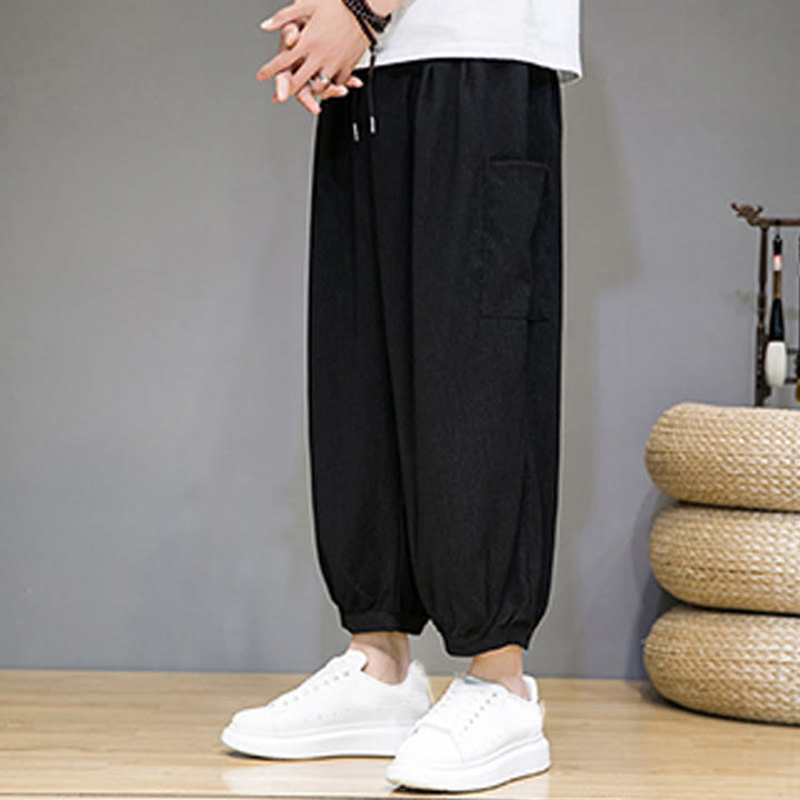 Buddha Stonesカジュアル 7-8丈 クロップド メンズ ハーレムパンツ サイドポケット付き - image 12