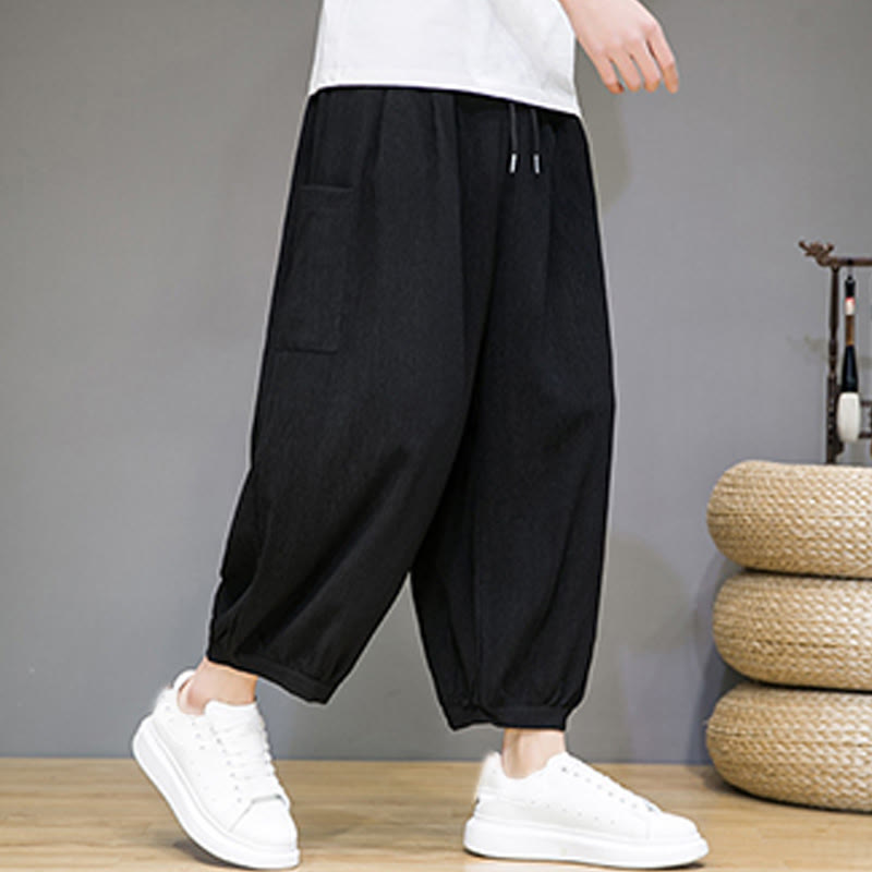 Buddha Stonesカジュアル 7-8丈 クロップド メンズ ハーレムパンツ サイドポケット付き - image 11