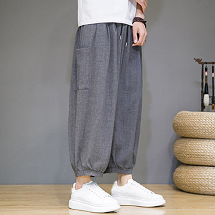 Buddha Stonesカジュアル 7-8丈 クロップド メンズ ハーレムパンツ サイドポケット付き - image 20