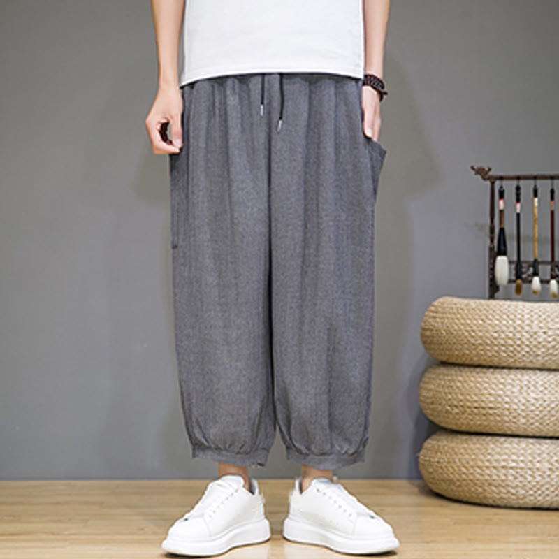 Buddha Stonesカジュアル 7-8丈 クロップド メンズ ハーレムパンツ サイドポケット付き - image 22