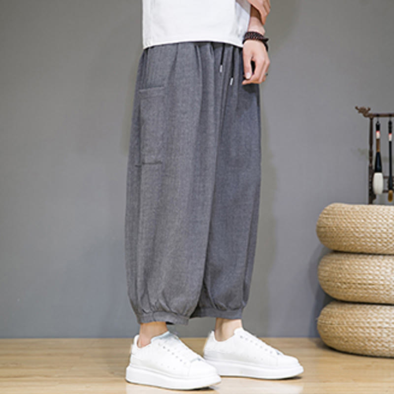Buddha Stonesカジュアル 7-8丈 クロップド メンズ ハーレムパンツ サイドポケット付き - image 19