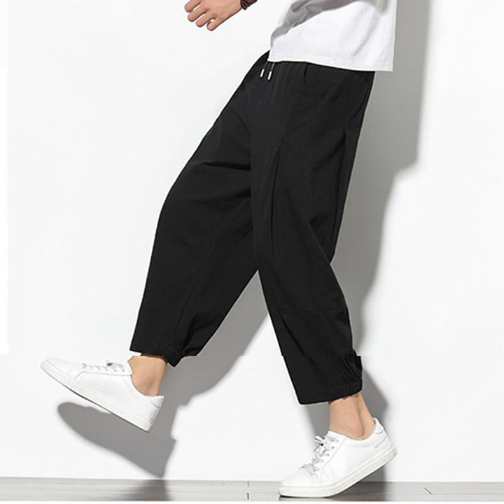 Buddha Stones夏 メンズ 7-8丈 コットンリネン キャロットパンツ ポケット付き - image 21