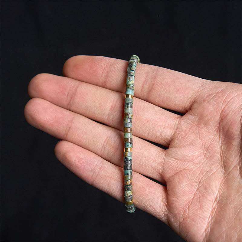 Buddha Stonesターコイズ浄化スペーサービーズブレスレット
