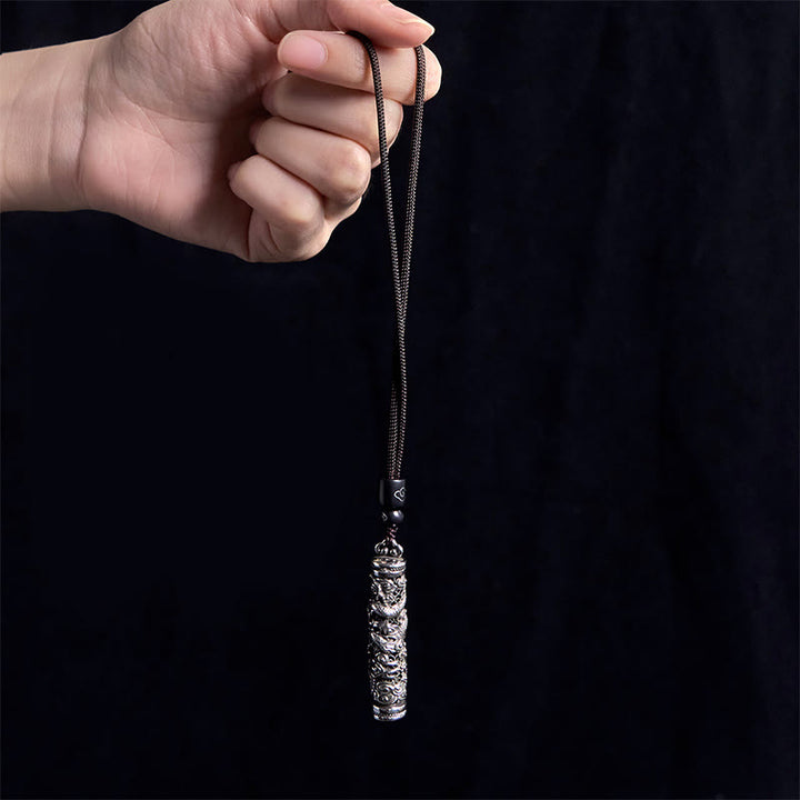 Buddha Stones 銅製フーキャラクタードラゴン柄バランスペンダントネックレス - image 2