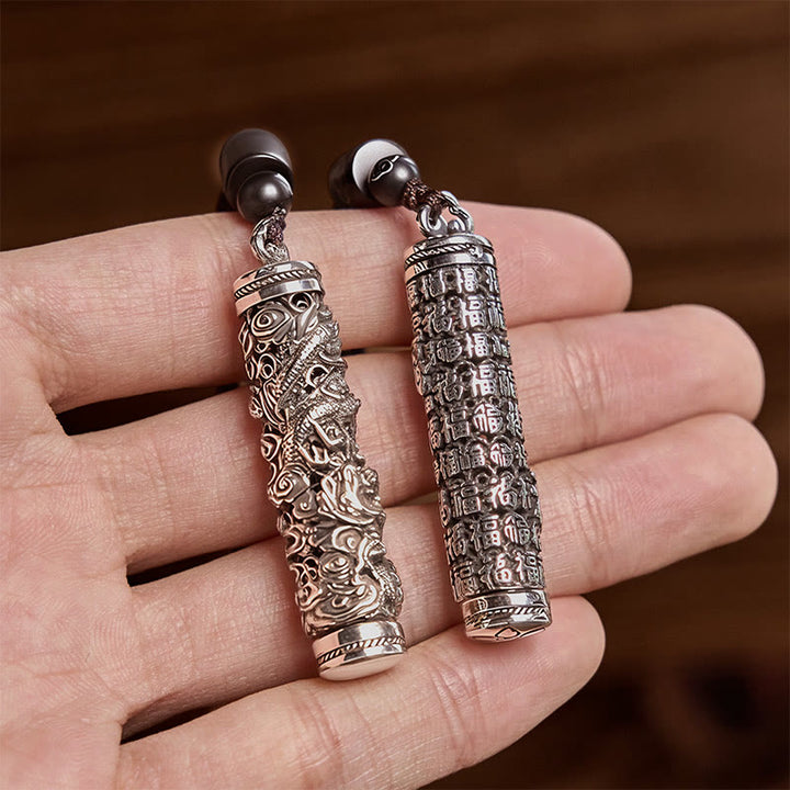 Buddha Stones 銅製フーキャラクタードラゴン柄バランスペンダントネックレス - image 11