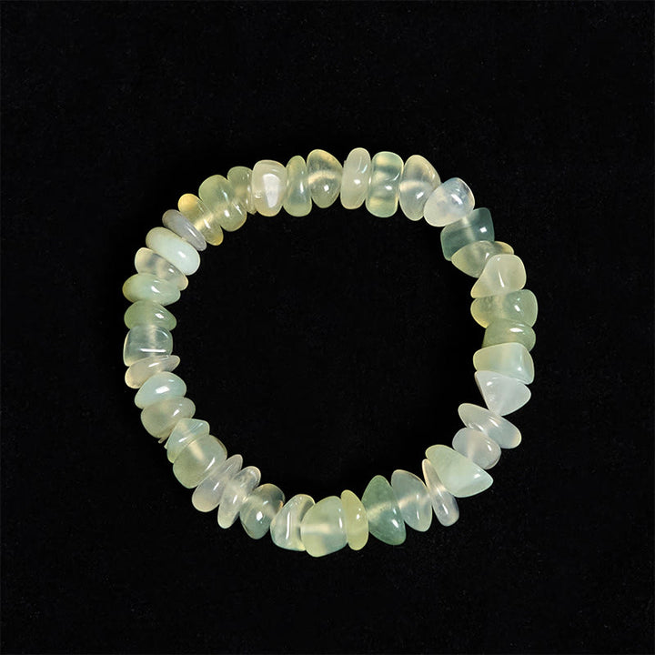 Buddha Stones天然ペリドット 不規則ブロック 平和ブレスレット