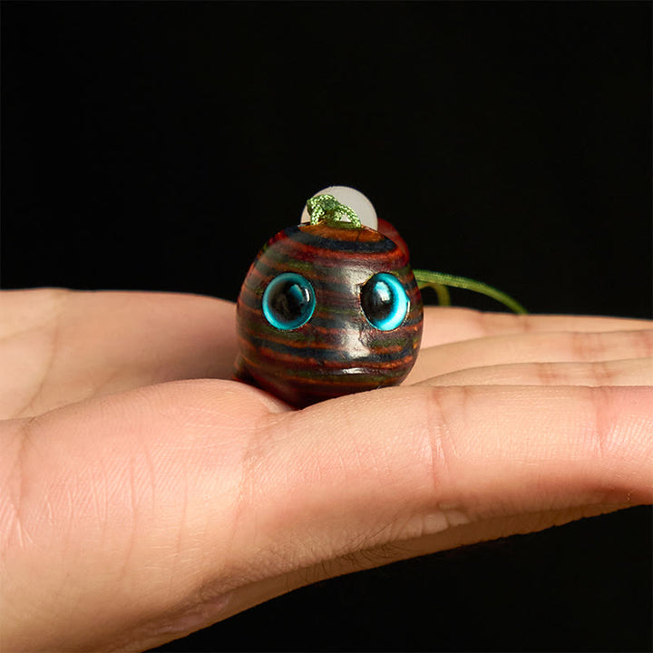 Buddha Stonesレインボーユーカリ イルカ 彫刻 ポジティブキーホルダー 携帯電話吊り下げ装飾 - image 13