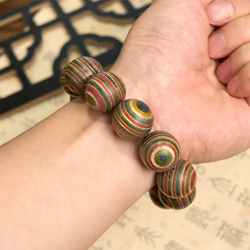 Buddha Stonesのカラフルなレインボーユーカリバランスブレスレット - image 5