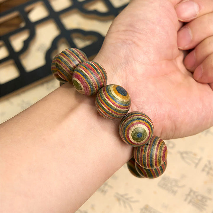 Buddha Stonesのカラフルなレインボーユーカリバランスブレスレット - image 5