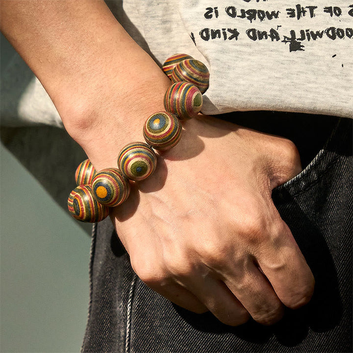 Buddha Stonesのカラフルなレインボーユーカリバランスブレスレット - image 4