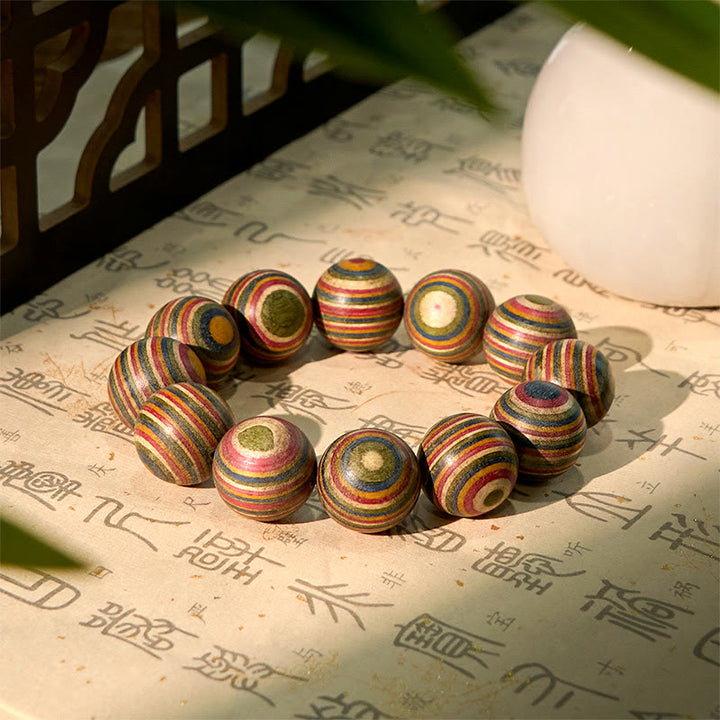 Buddha Stonesのカラフルなレインボーユーカリバランスブレスレット - image 7