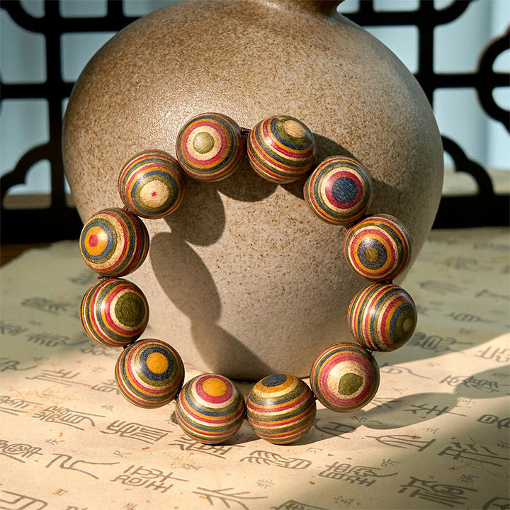 Buddha Stonesのカラフルなレインボーユーカリバランスブレスレット - image 3