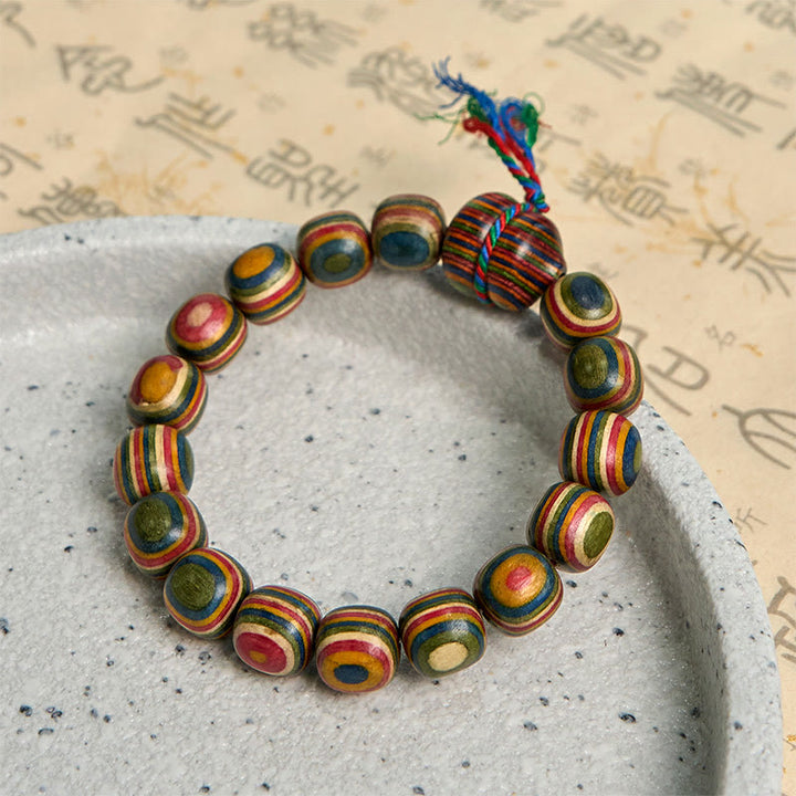 Buddha Stonesカラフルレインボー ユーカリひょうたん幸運を呼ぶブレスレット - image 6