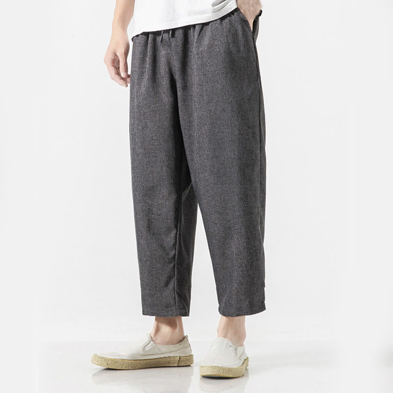 Buddha Stonesサマープレーン メンズ 7-8丈 コットンリネンパンツ ポケット付き - image 12
