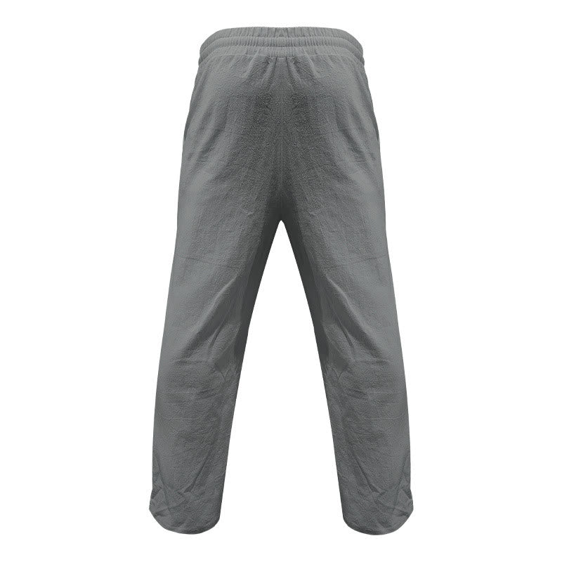 Buddha Stonesカジュアル 無地 ボタン メンズ コットンパンツ ポケット付き - image 30