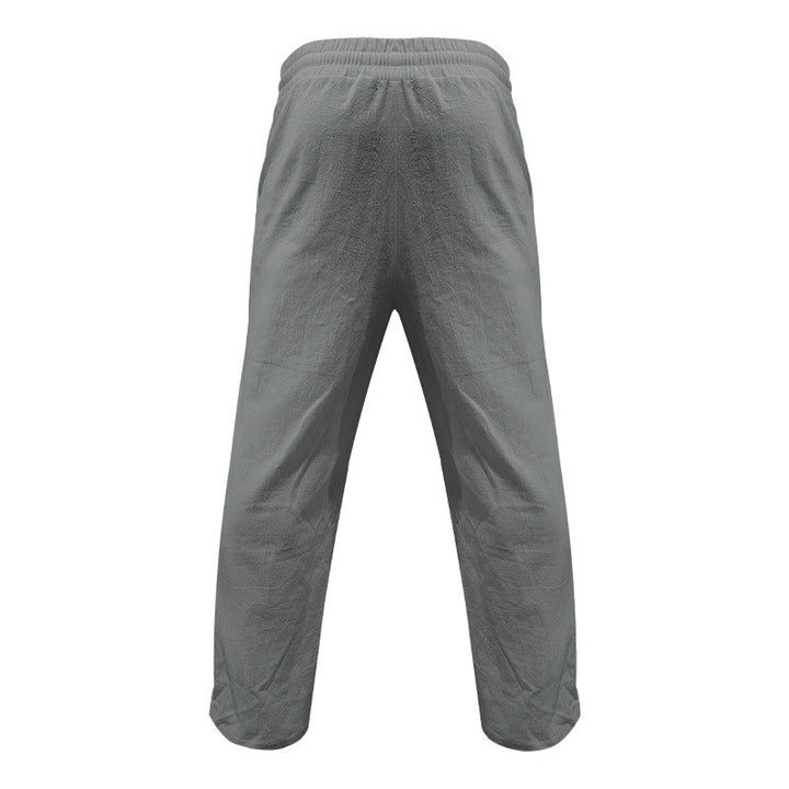 Buddha Stonesカジュアル 無地 ボタン メンズ コットンパンツ ポケット付き - image 30