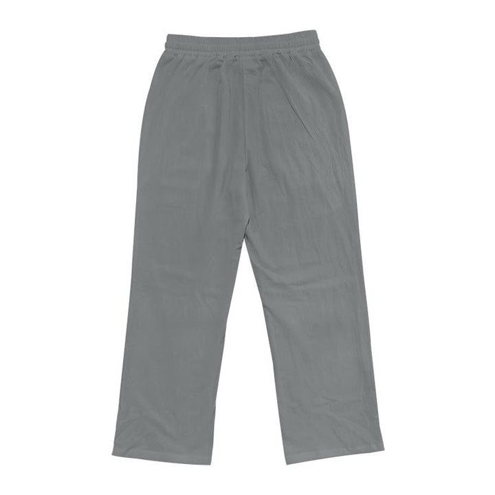 Buddha Stonesカジュアル 無地 ボタン メンズ コットンパンツ ポケット付き - image 27