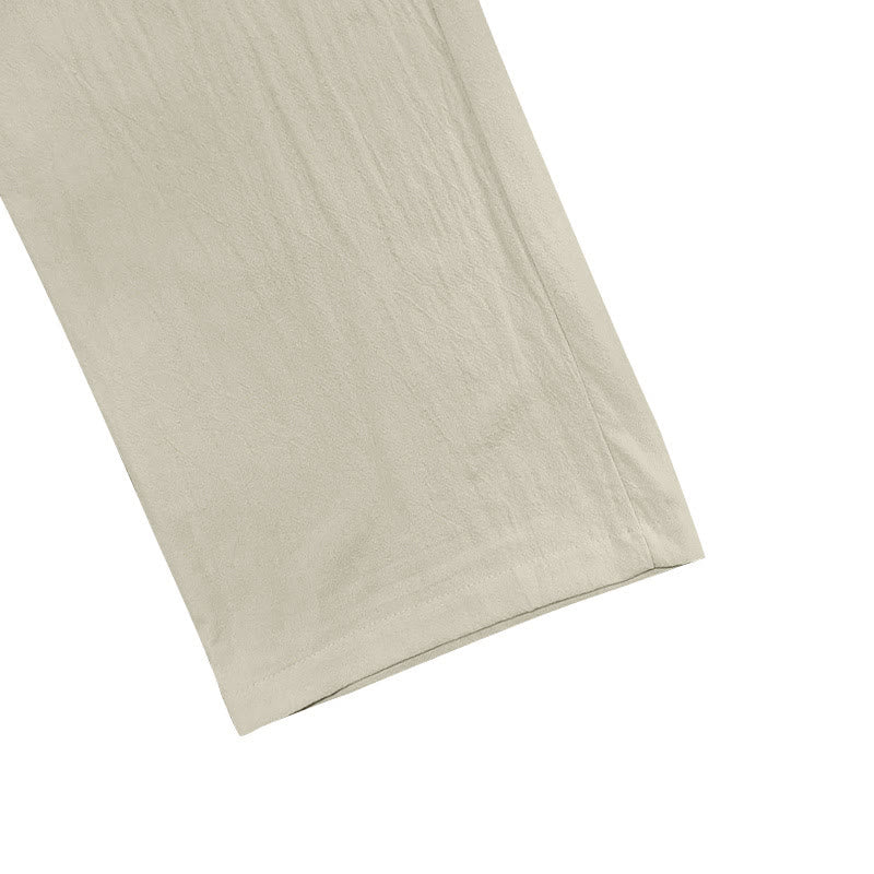 Buddha Stonesカジュアル 無地 ボタン メンズ コットンパンツ ポケット付き - image 22