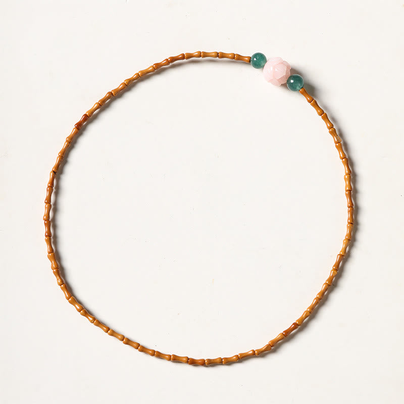 Buddha Stones 極細オリーブピットロータスインナーストレングスダブルサークルブレスレット - image 9