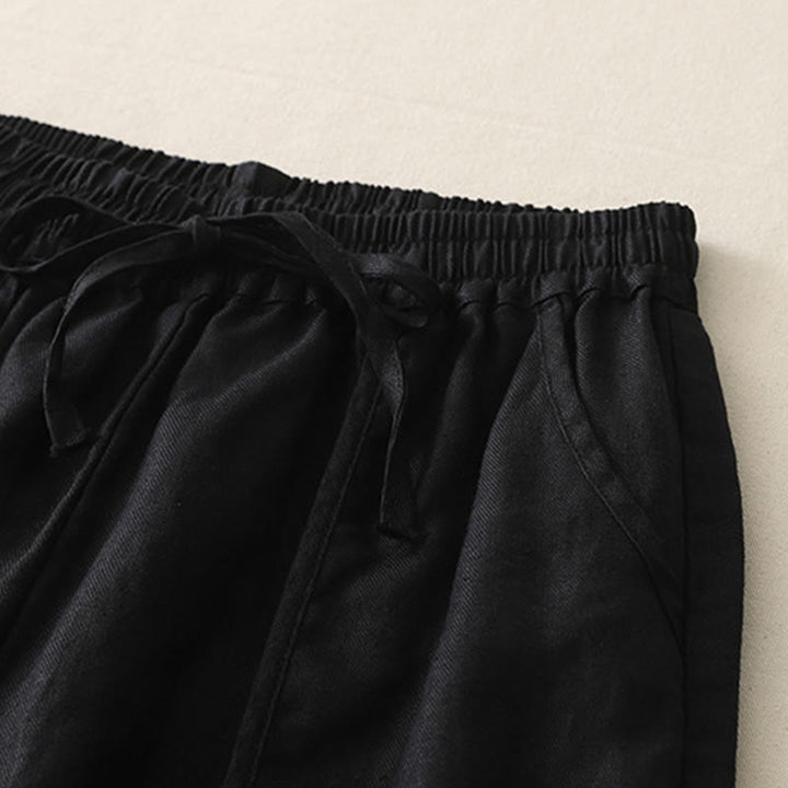 Buddha Stonesカジュアル 無地 パッチワーク レディース ポリエステル 7-8丈 ワイドレッグパンツ ポケット付き - image 22