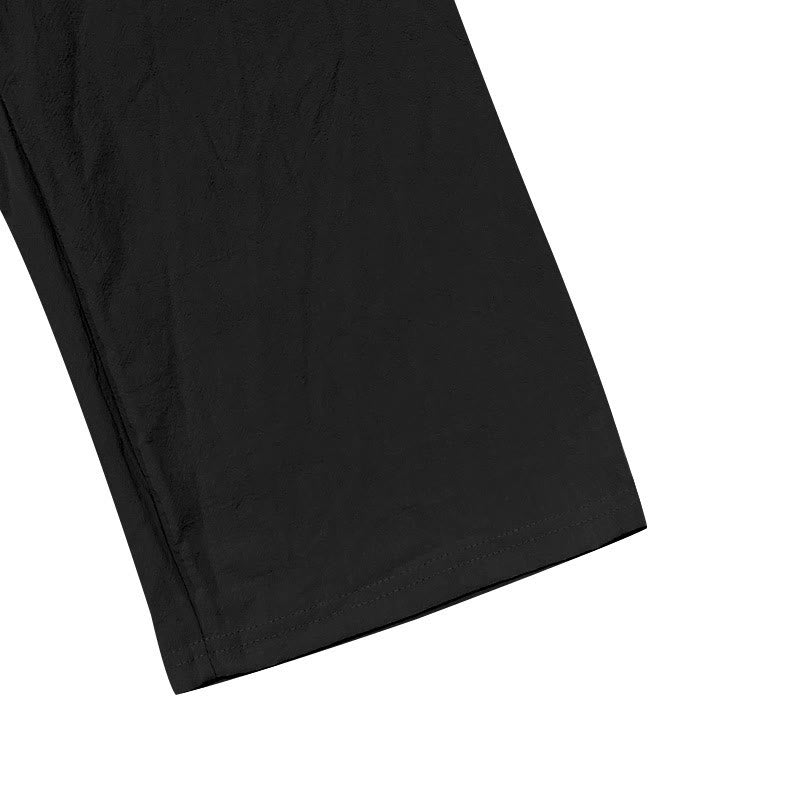 Buddha Stones無地ボタン ドローストリング メンズ コットンパンツ ポケット付き - image 13