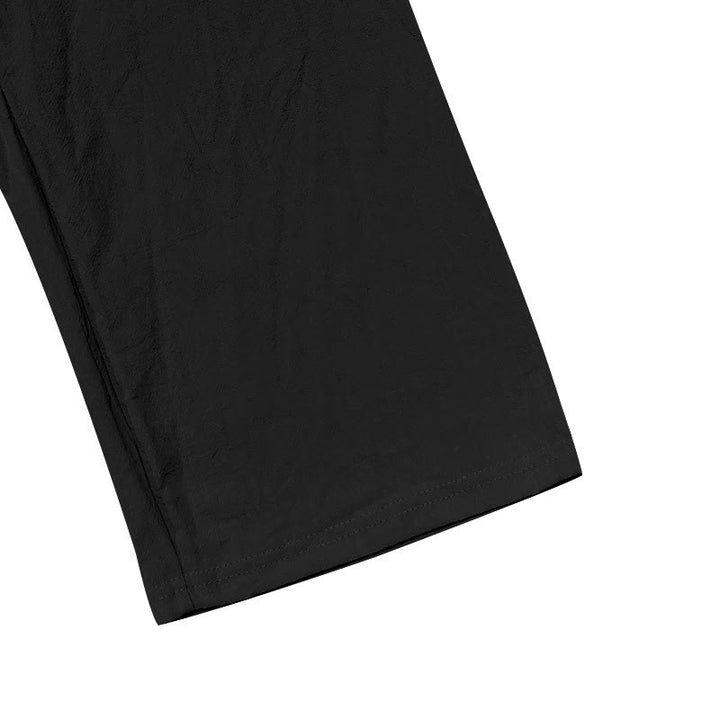 Buddha Stones無地ボタン ドローストリング メンズ コットンパンツ ポケット付き - image 13