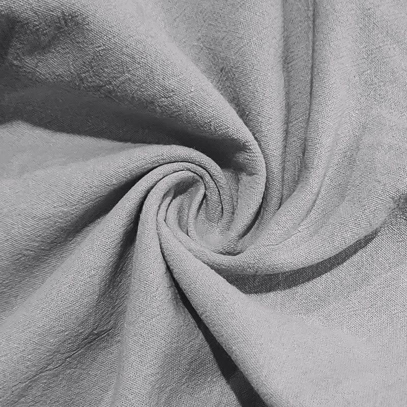 Buddha Stones無地ボタン ドローストリング メンズ コットンパンツ ポケット付き - image 17