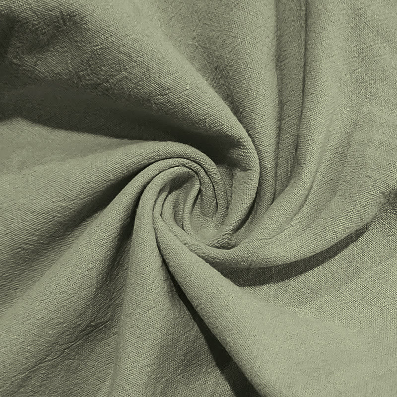 Buddha Stones無地ボタン ドローストリング メンズ コットンパンツ ポケット付き - image 21