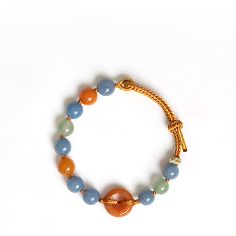 Buddha Stonesカラーアベンチュリン平和のお守りチャームキュアブレスレット - image 11