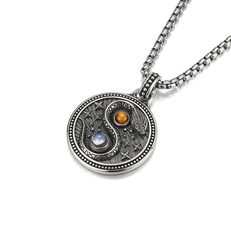 Buddha Stones蛇陰陽シンボル 銅製 富のネックレス ペンダント - image 2