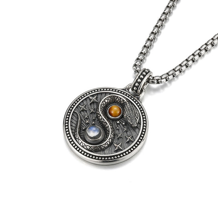 Buddha Stones蛇陰陽シンボル 銅製 富のネックレス ペンダント - image 2