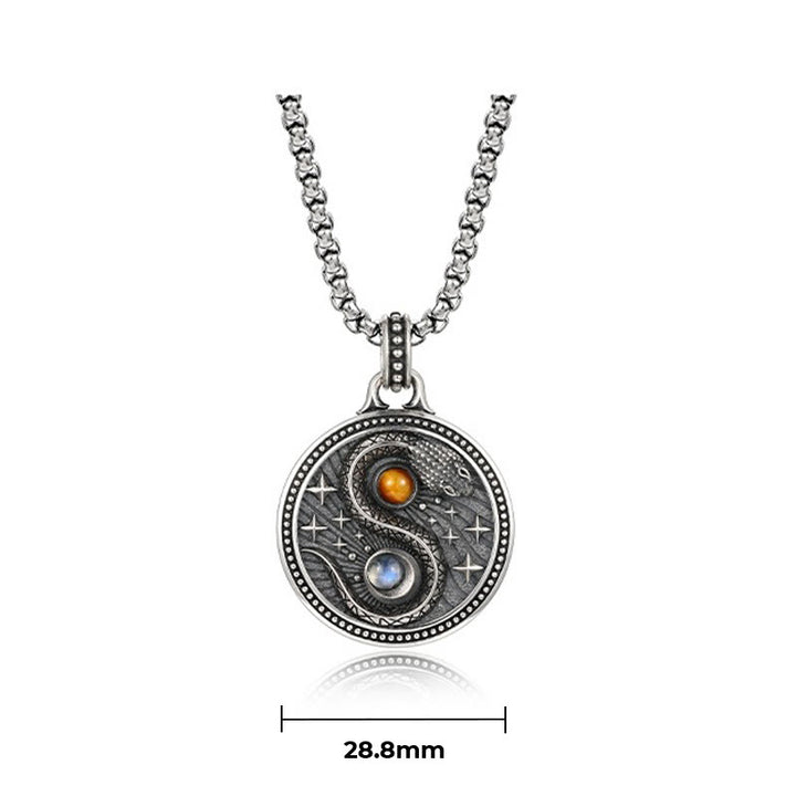 Buddha Stones蛇陰陽シンボル 銅製 富のネックレス ペンダント - image 8
