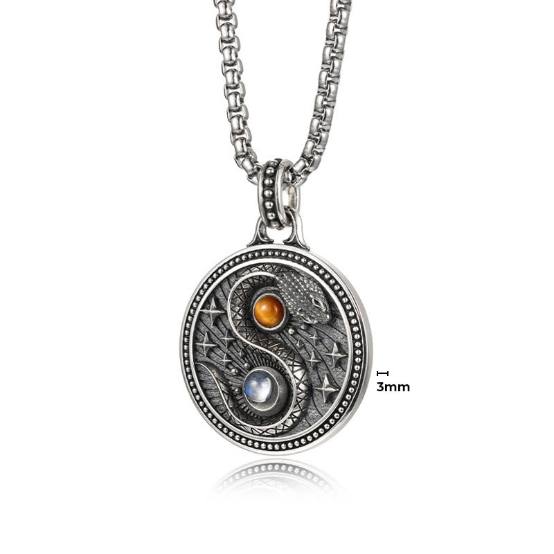 Buddha Stones蛇陰陽シンボル 銅製 富のネックレス ペンダント - image 5