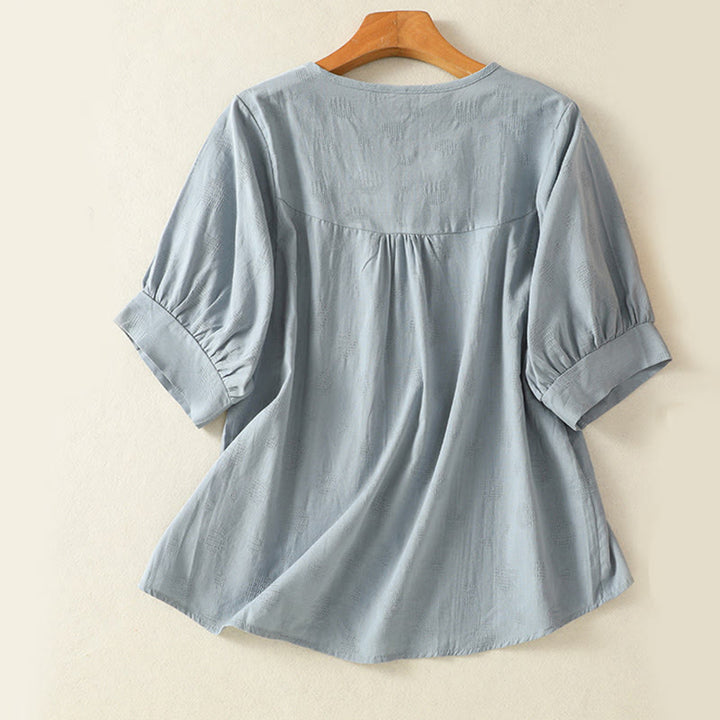 Buddha Stones 2点セット 無地 レディース 半袖シャツ ハーレムパンツ 瞑想服セット - image 3