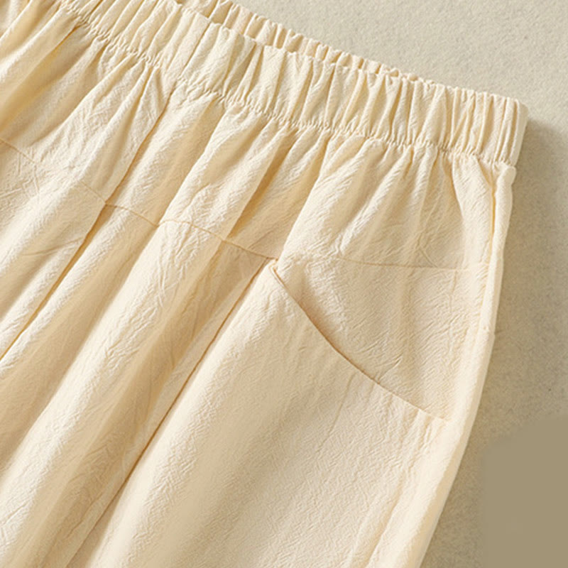 Buddha Stones 2点セット 無地 レディース 半袖シャツ ハーレムパンツ 瞑想服セット - image 15