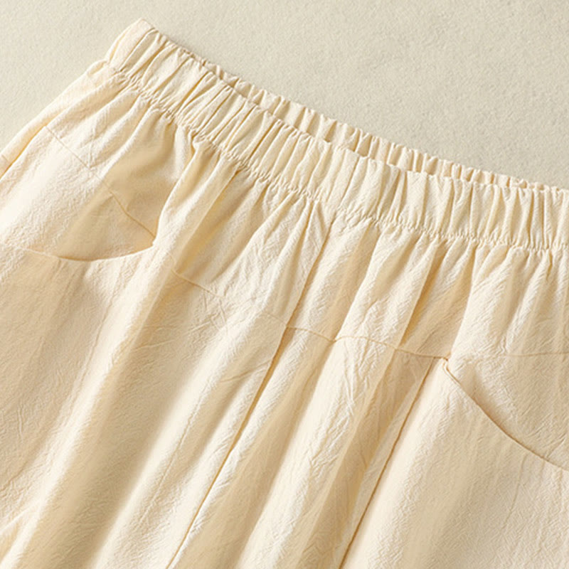 Buddha Stones 2点セット 無地 レディース 半袖シャツ ハーレムパンツ 瞑想服セット - image 13