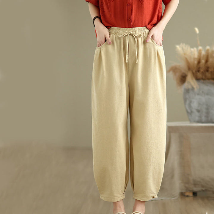 Buddha Stones 2点セット カジュアル レディース 半袖シャツ ハーレムパンツ 瞑想服セット - image 13
