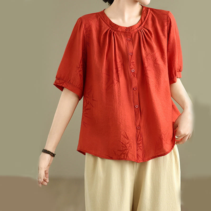 Buddha Stones 2点セット カジュアル レディース 半袖シャツ ハーレムパンツ 瞑想服セット - image 10