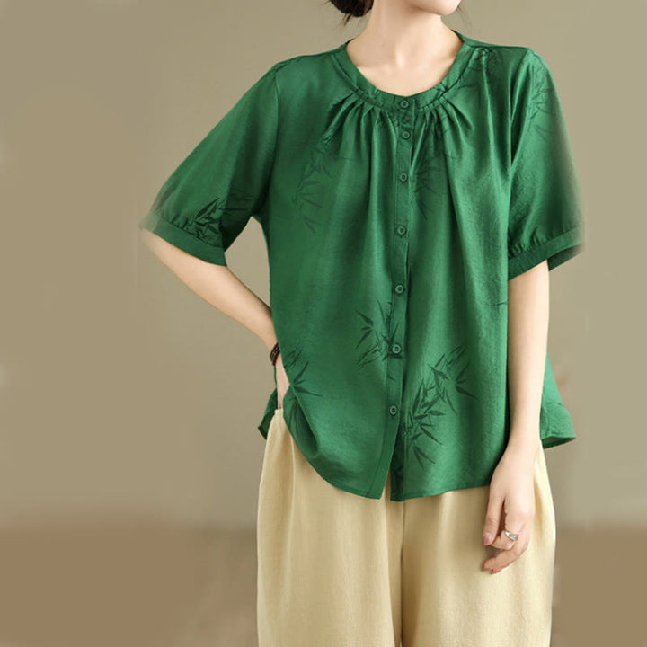 Buddha Stones 2点セット カジュアル レディース 半袖シャツ ハーレムパンツ 瞑想服セット - image 24