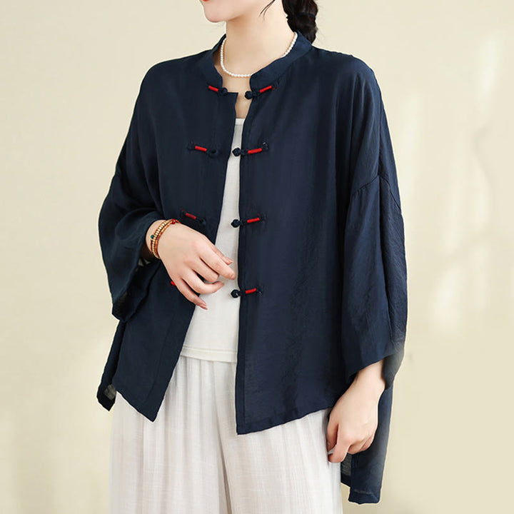 Buddha Stones 2点セット カジュアル レディース カエルボタンシャツ ゆったりパンツ 瞑想服セット - image 5