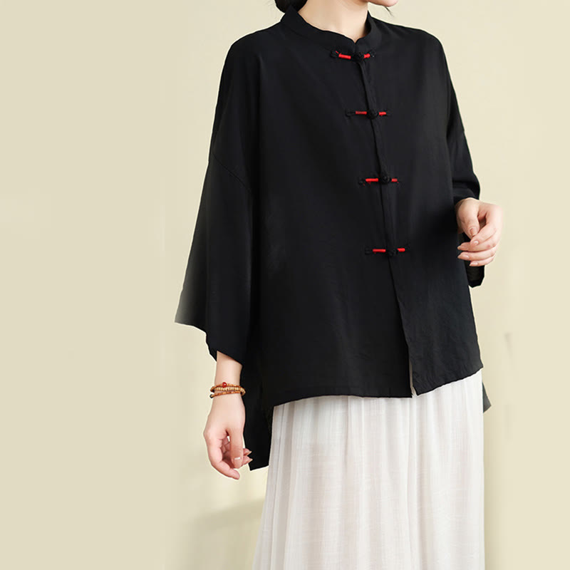 Buddha Stones 2点セット カジュアル レディース カエルボタンシャツ ゆったりパンツ 瞑想服セット - image 25