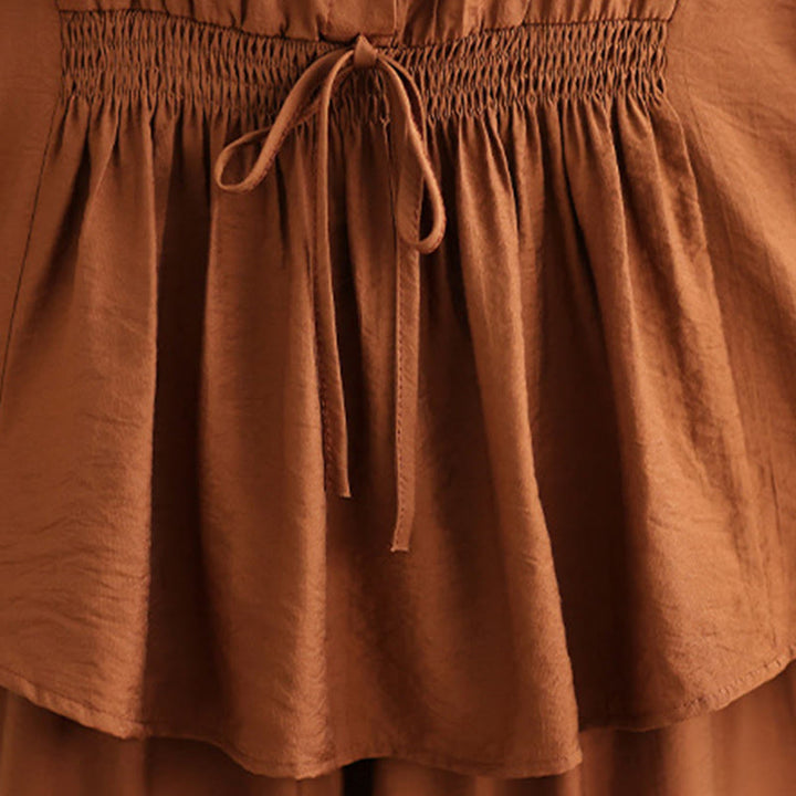 Buddha Stones 2点セット カジュアル レディース スタンドカラー シャツ ゆったりパンツ 瞑想服 セット - image 8