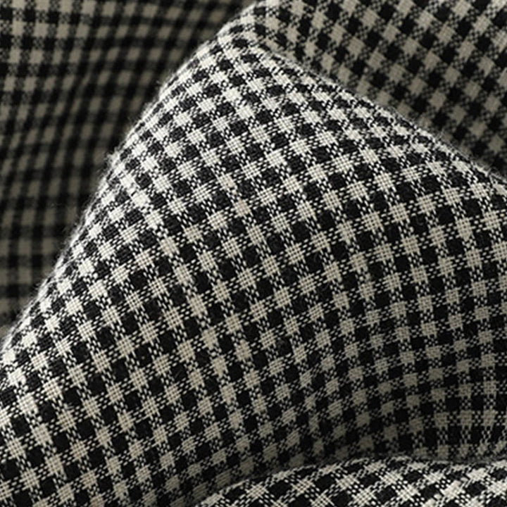 Buddha Stonesチェック柄 ドローストリング レディース コットンリネン ハーレムパンツ ポケット付き - image 6